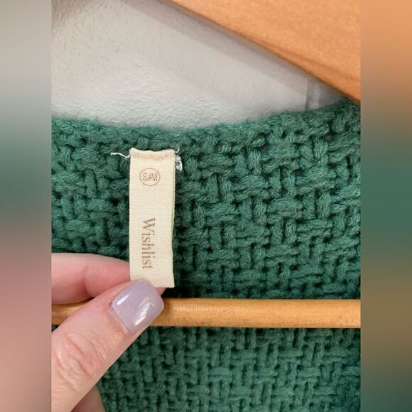 Wishlist Small Medium Green Knit Cardigan - Picture 5 of 6